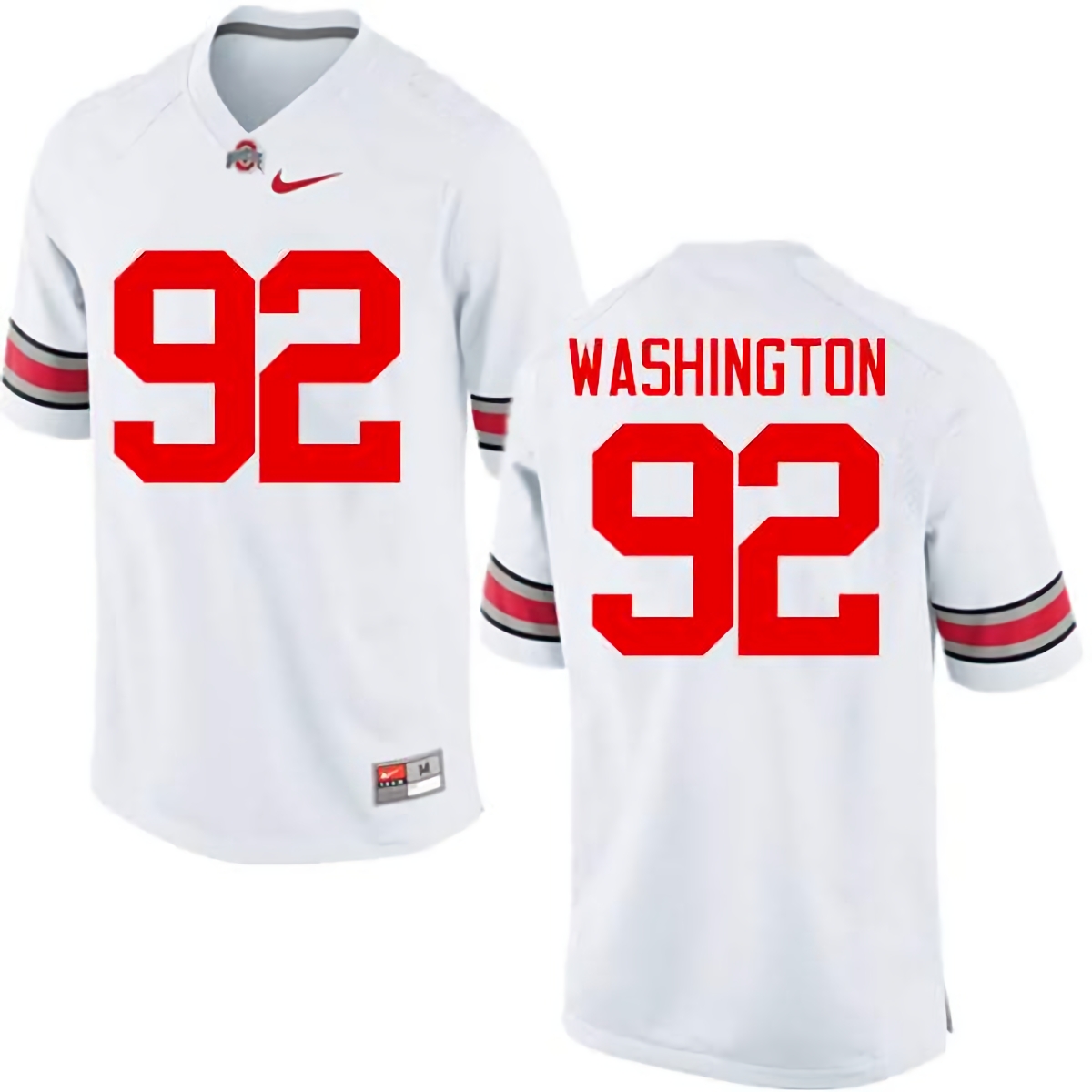 Adolphus Washington Ohio State Buckeyes Men's NCAA #92 Nike White College Stitched Football Jersey DEV1756AJ